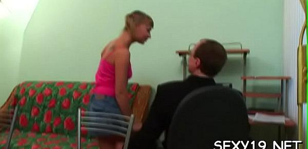  Pleasant darling is receiving horny lessons from elderly teacher